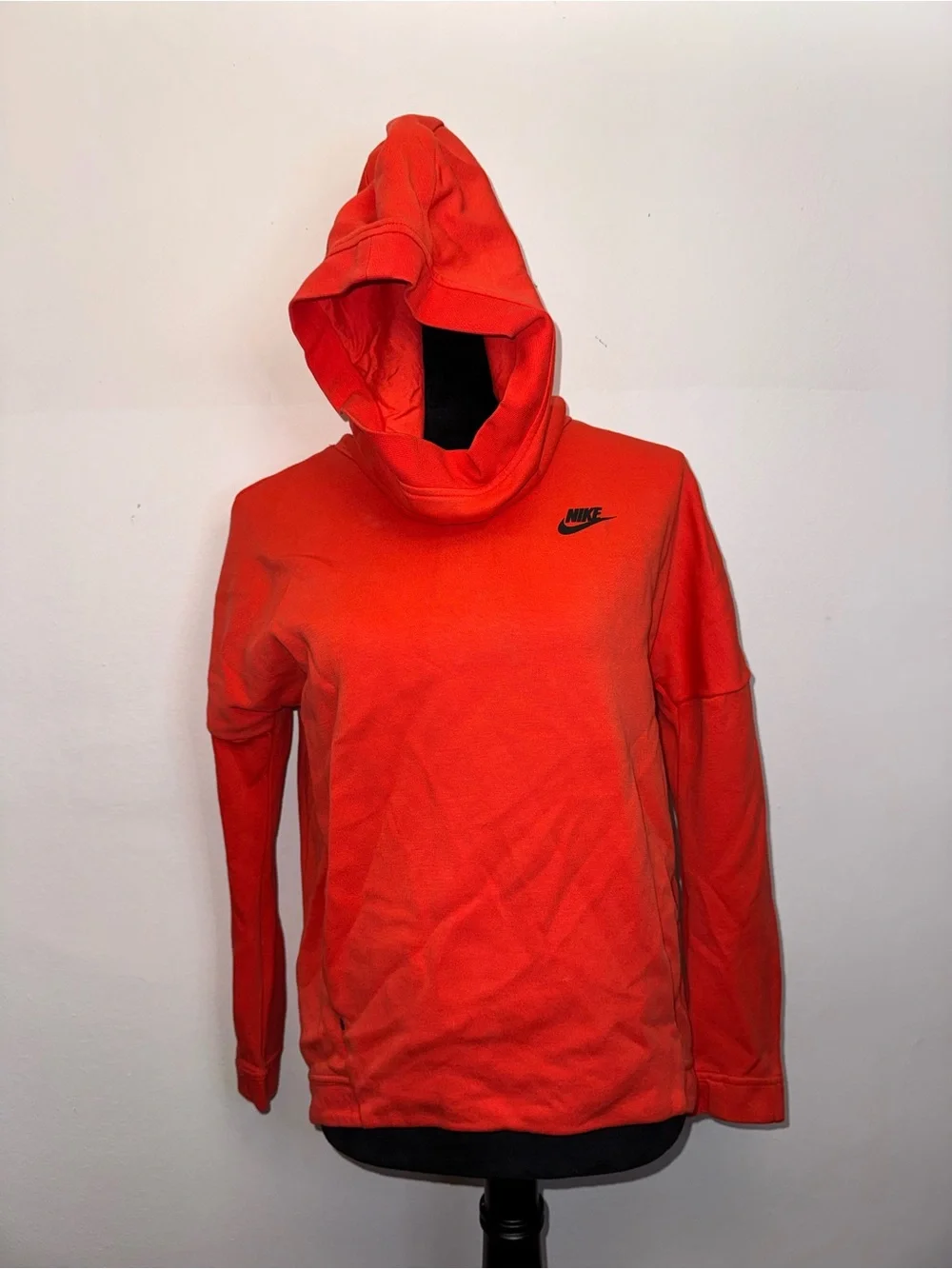 Nike Orange-Red Funnel Neck Pullover